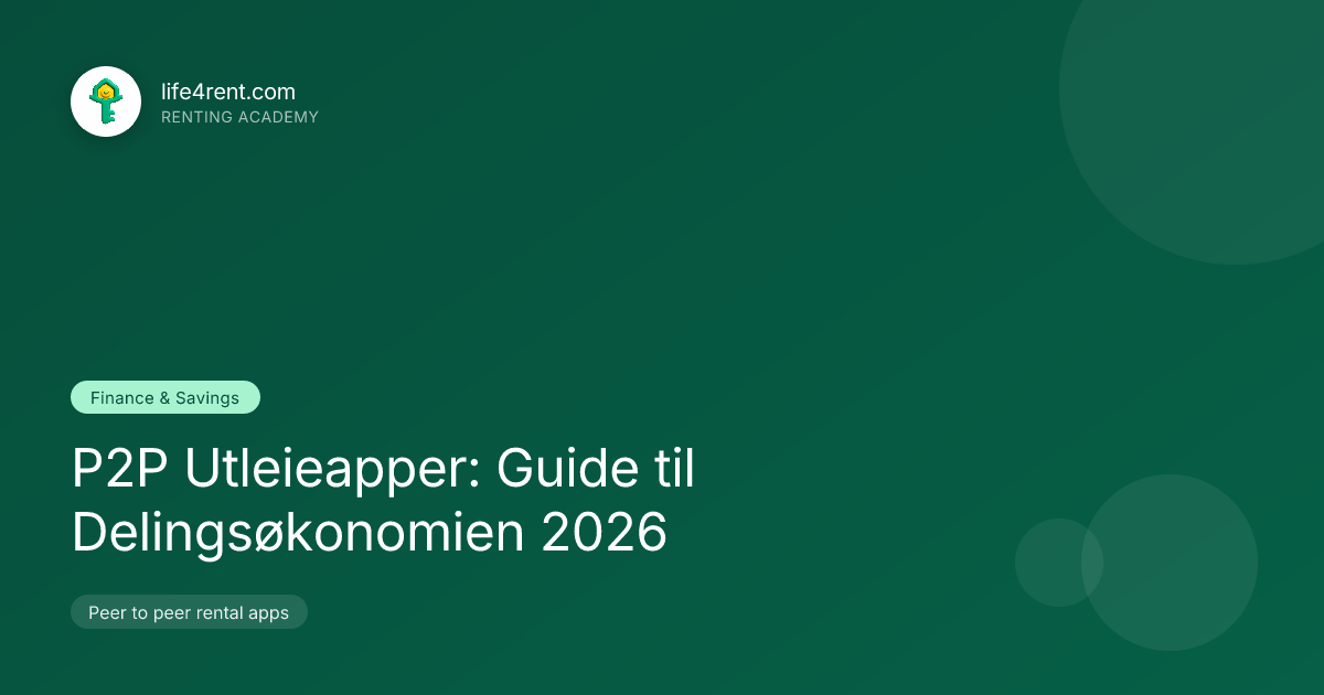 P2P Utleieapper: Guide til Delingsøkonomien 2026