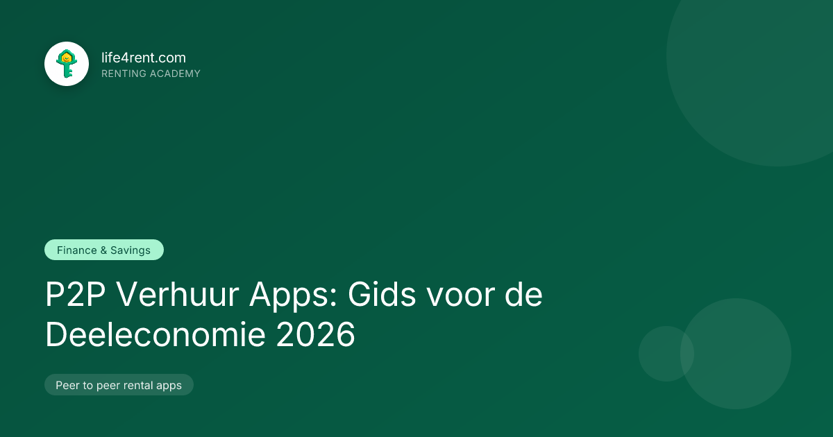 P2P Verhuur Apps: Gids voor de Deeleconomie 2026