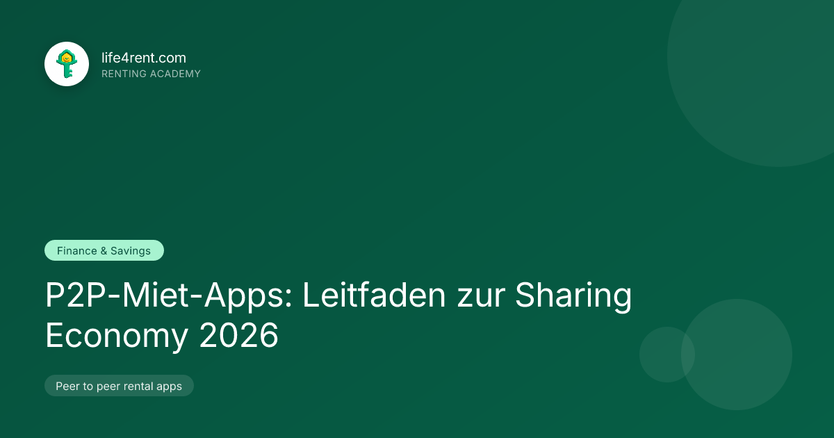 P2P-Miet-Apps: Leitfaden zur Sharing Economy 2026