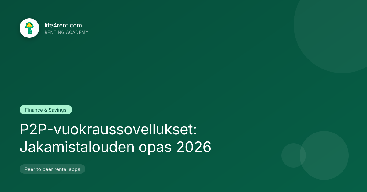 P2P-vuokraussovellukset: Jakamistalouden opas 2026