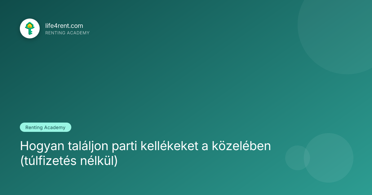 Hogyan találjon parti kellékeket a közelében (túlfizetés nélkül)
