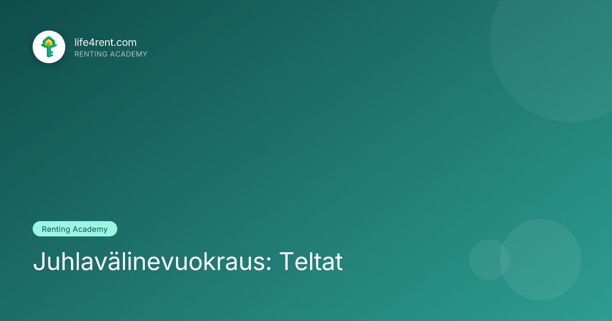 Juhlavälinevuokraus: Teltat