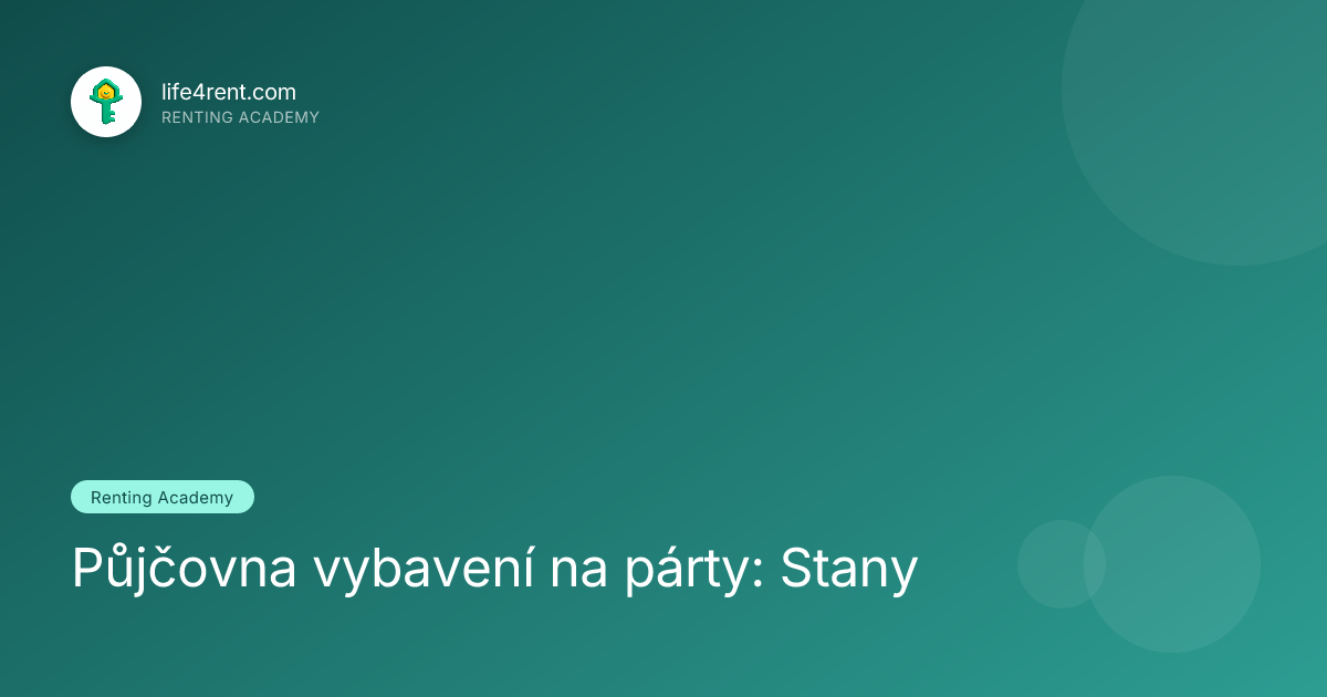 Půjčovna vybavení na párty: Stany