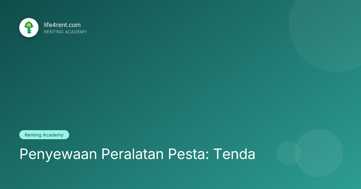 Penyewaan Peralatan Pesta: Tenda